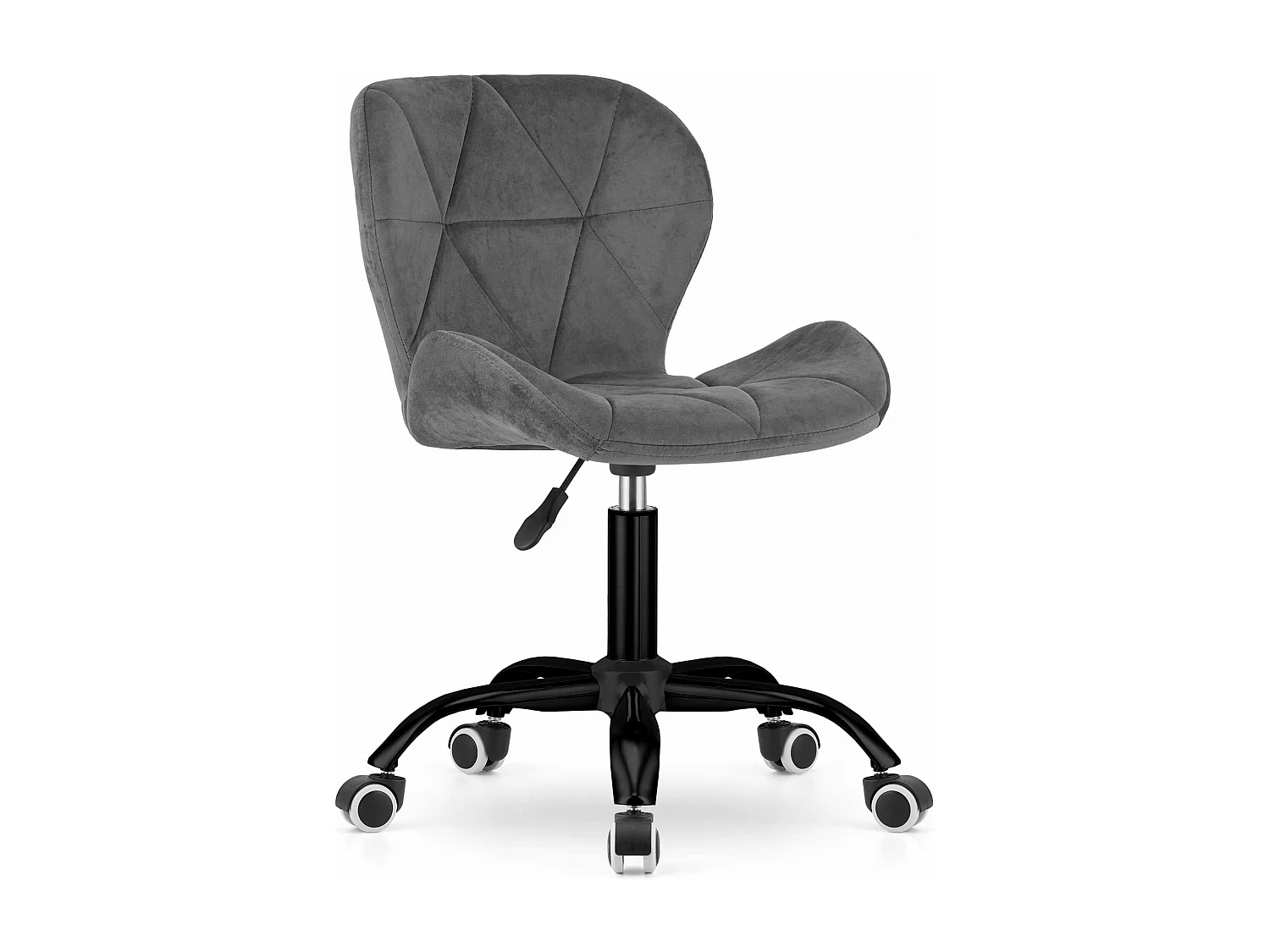 Krzesło obrotowe Valora NOTO Velvet, ciemnoszare, ergonomiczne, do biura 4799738 - obrazek 1