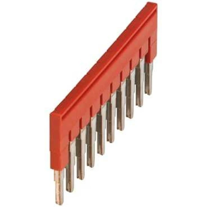 Mostek grzebieniowy 10‑torowy 4mm2 czerwonyNSYTRAL410 /10 szt./ - obrazek 1