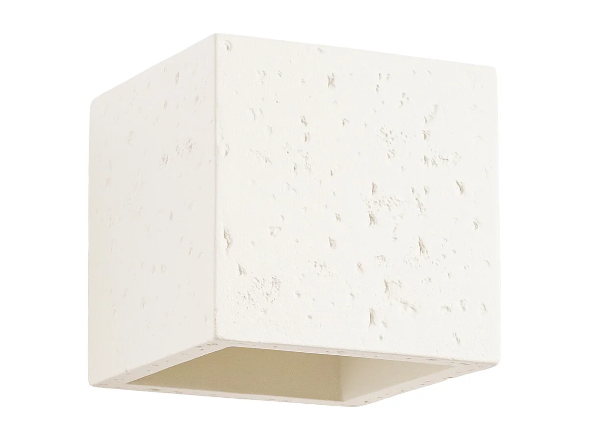 Lampa ścienna industrialny Quad, beton – 1 źródło – L.10 x H.10 cm – beżowy 4810097