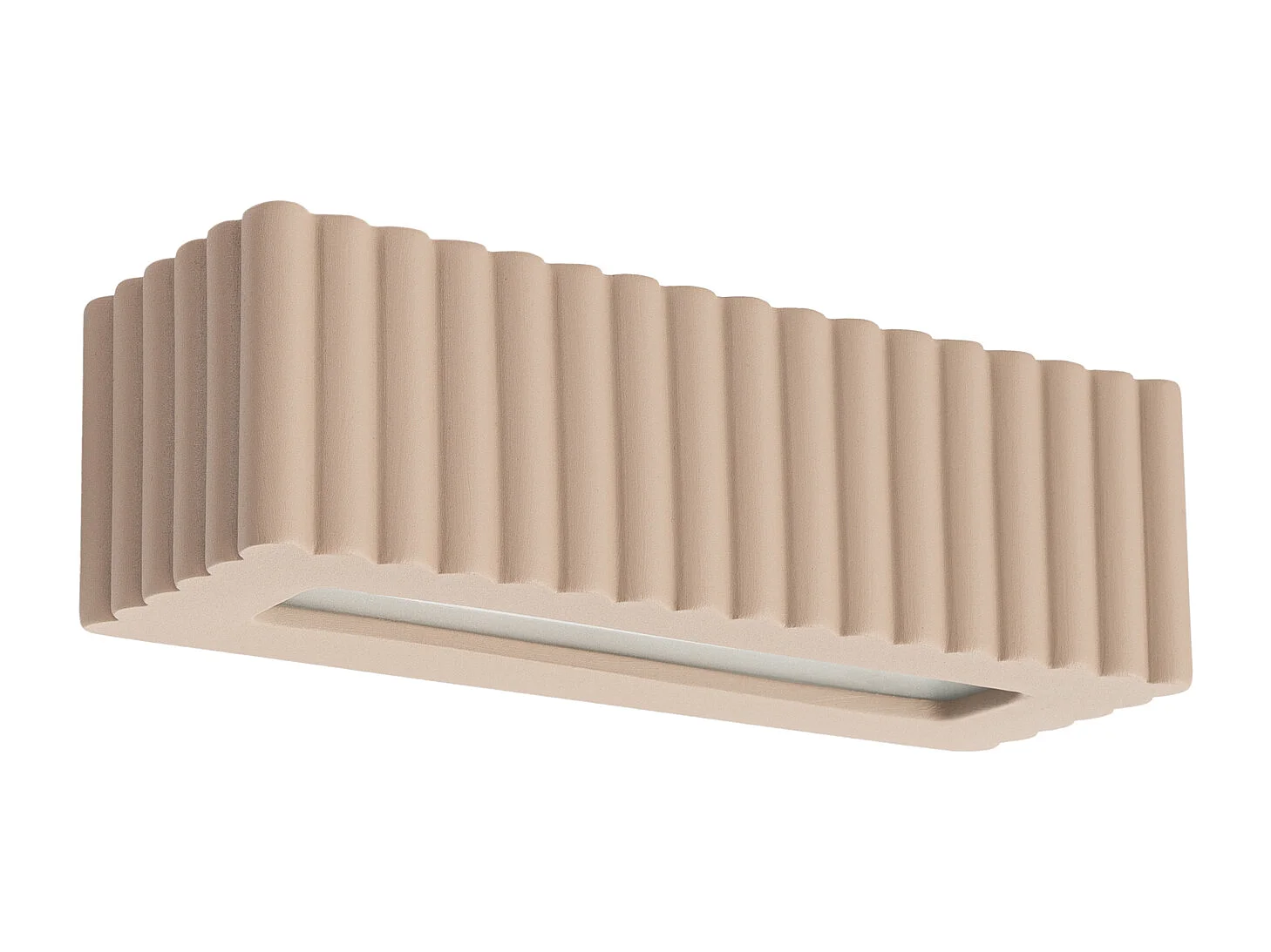 Lampa ścienna nowoczesny Rigata, ceramika – 1 źródło – L.34 x H.10 cm – taupe 4810136