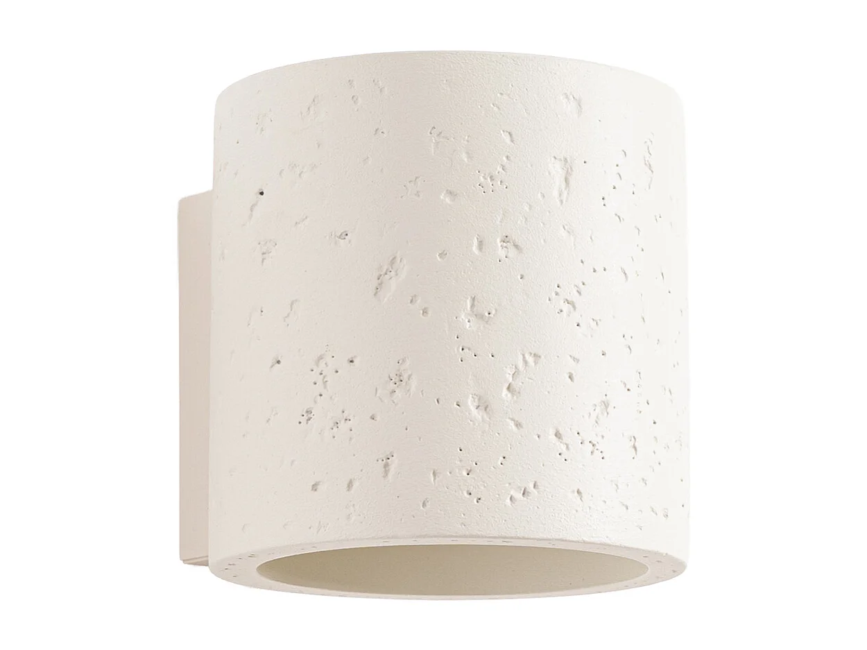 Lampa ścienna industrialny Orbis, beton – 1 źródło – L.10 x H.10 cm – beżowy 4810141