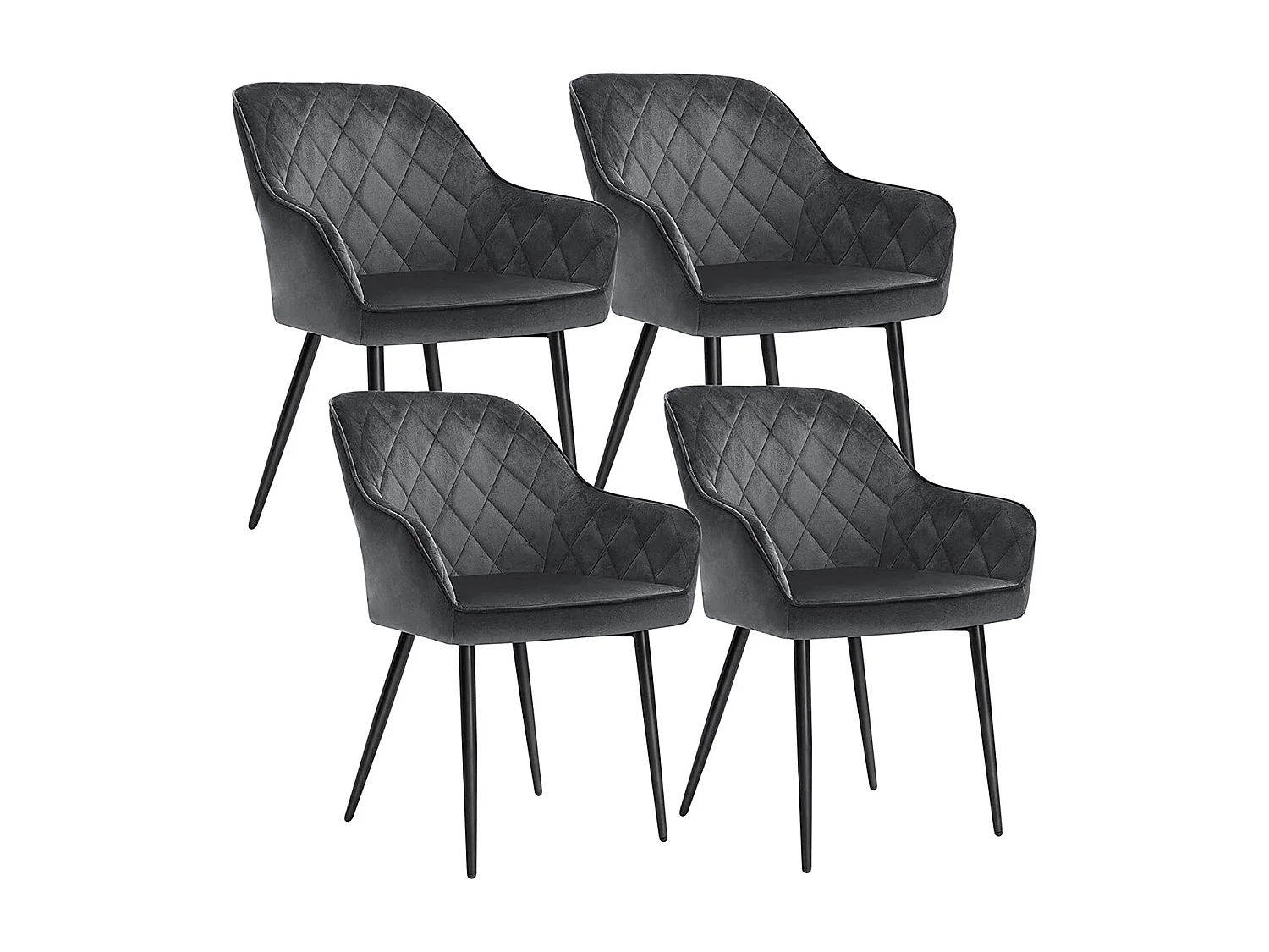 Krzesło jadalniane 62,5x60x85 cm szare 4816922