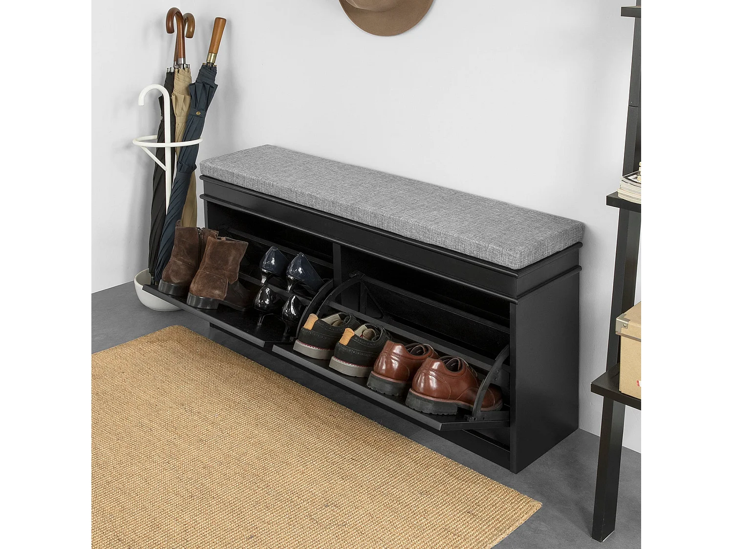 SoBuy Wisząca szafka z 2 drzwiczkami Biały 60x19x56cm BZR42-W 1219151