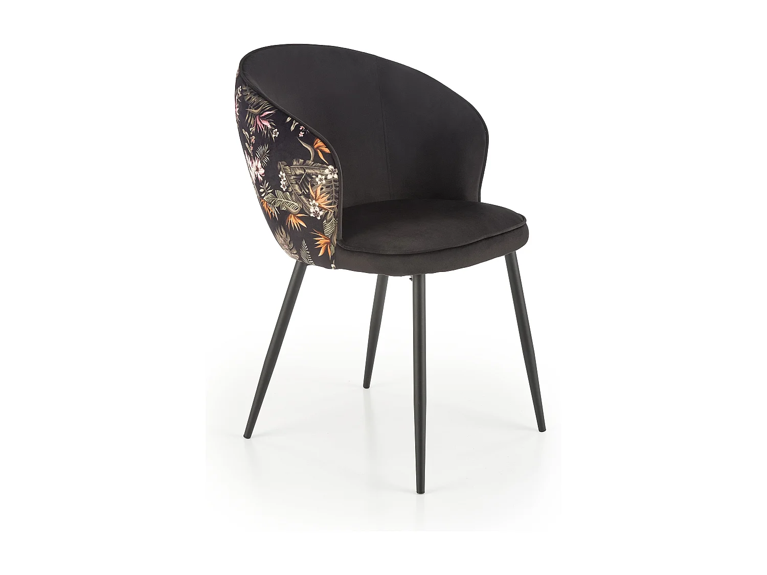 Krzesło tapicerowane K506 VELVET czarne 2535665 - obrazek 1
