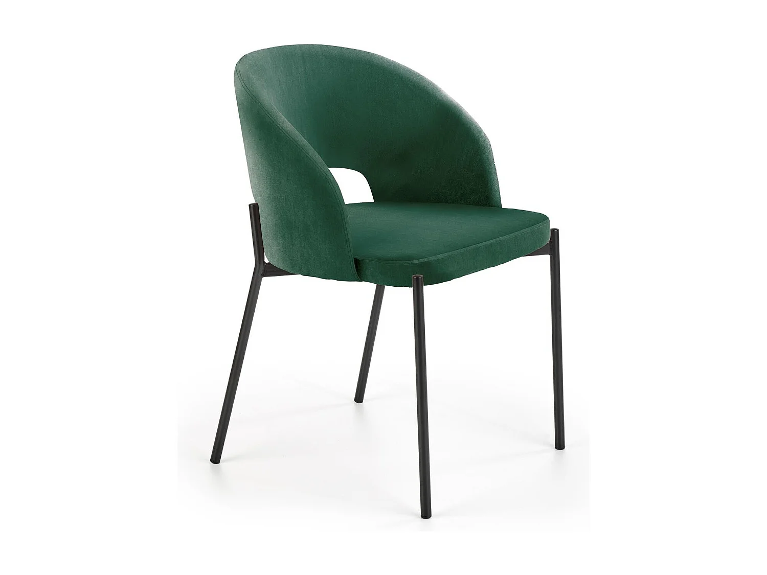 Krzesło tapicerowane K455 VELVET ciemnozielone 2453407 - obrazek 1