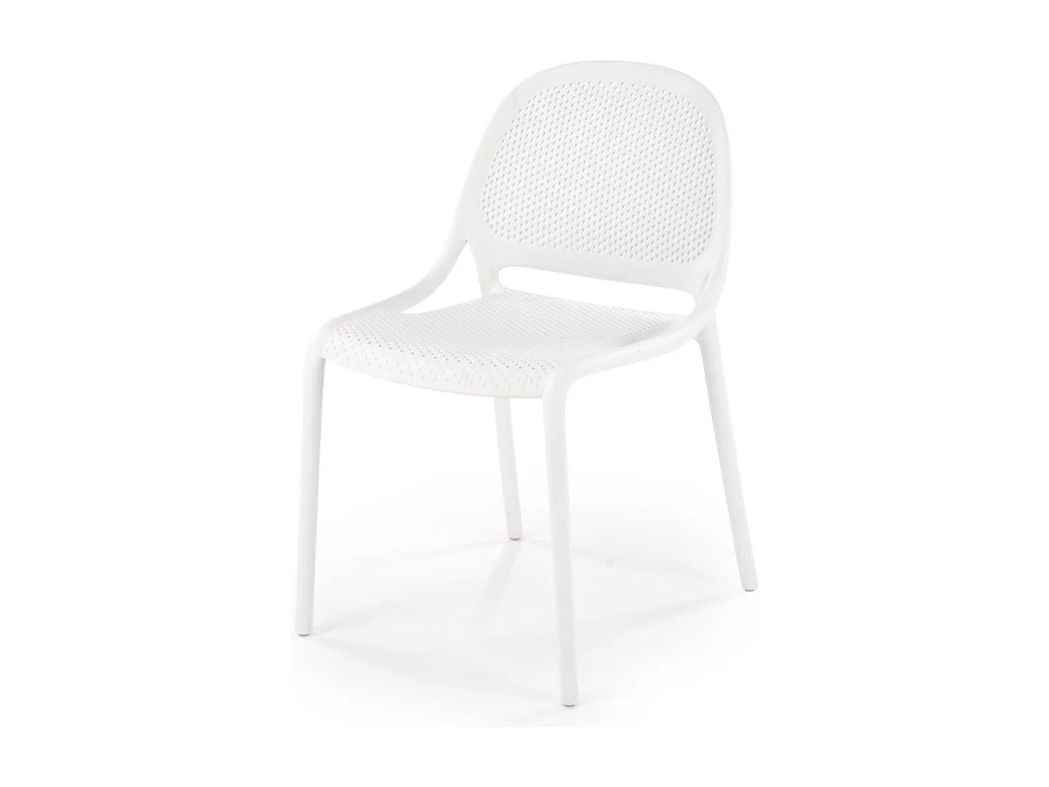 Krzesło K532 białe z tworzywa PVC 4835844