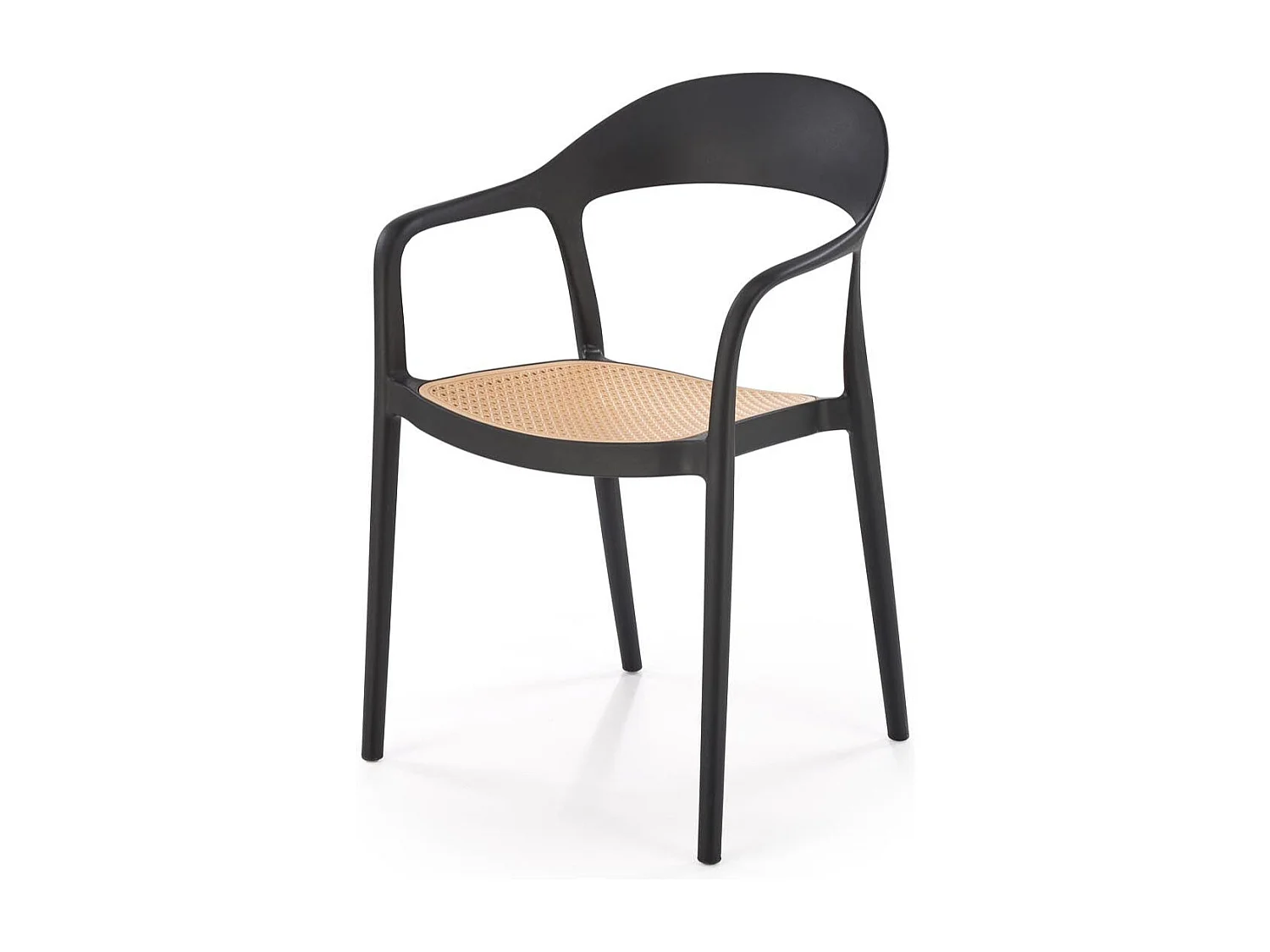 Krzesło K530 czarne/beżowe z tworzywa PVC 4835846