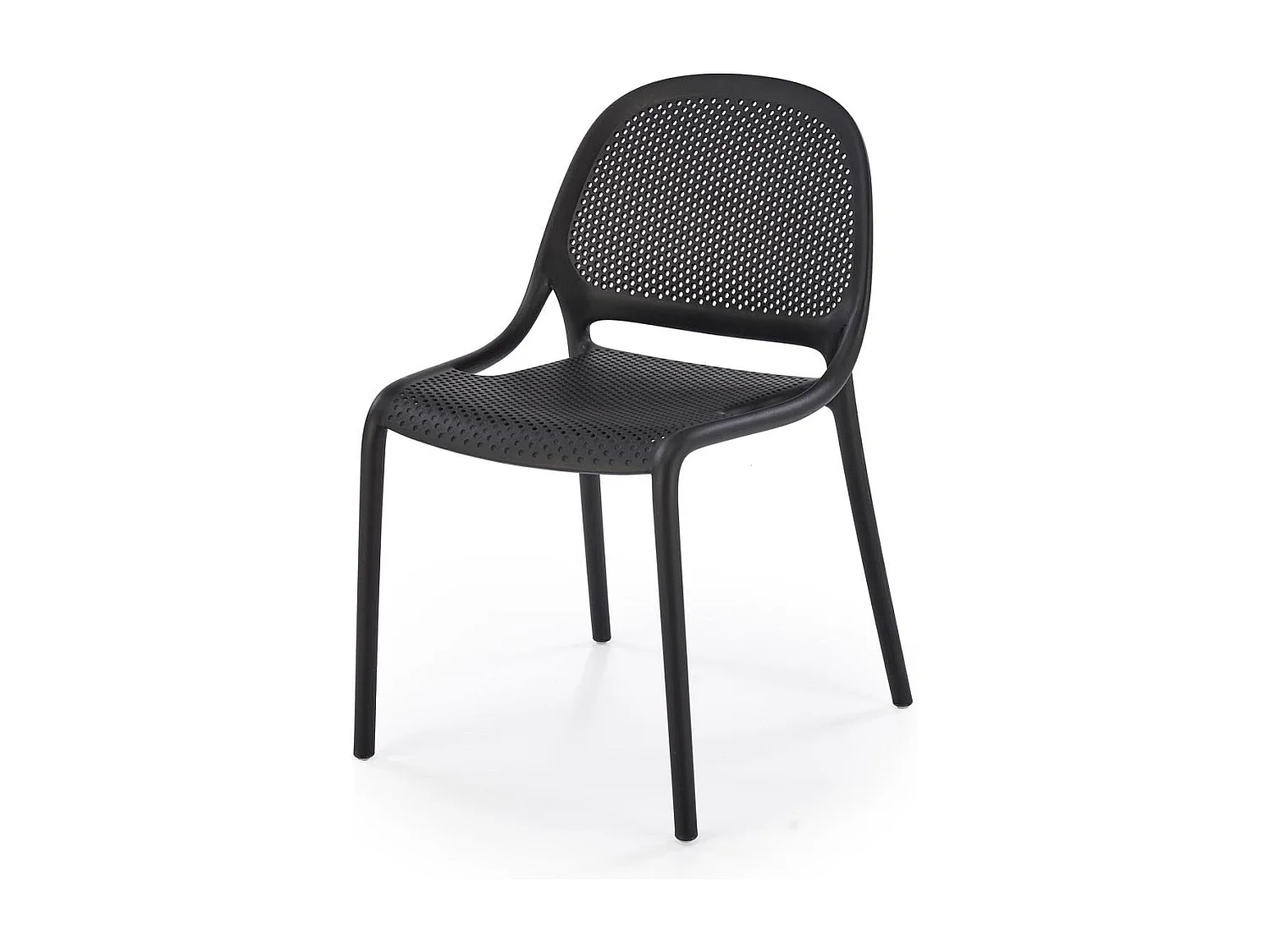 Krzesło K532 czarne z tworzywa PVC 4835858