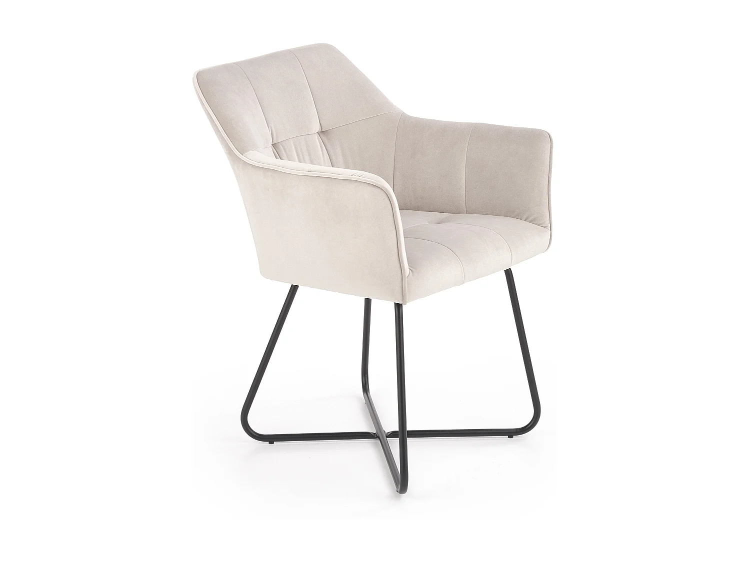 Krzesło tapicerowane K377 VELVET beżowe 4835908 - obrazek 1