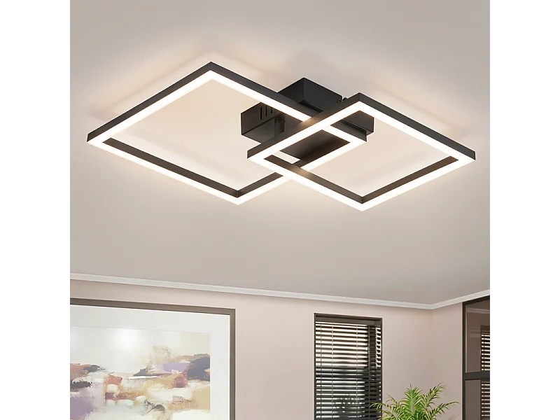 Lampa sufitowa LED Nettlife do kuchni – 20 W, czarna, 4000 K, neutralna biel, nowoczesny obrotowy design, oświetlenie narożne do korytarza i sypialni 4860998 - obrazek 1