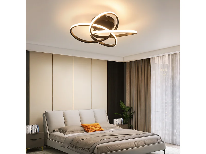 Lampa sufitowa LED NETTLIFE do sypialni – 28 W, 3000 K, ciepła biel, oświetlenie korytarza, nowoczesna lampa kuchenna, kwiat czterolistny 4736396 - obrazek 1