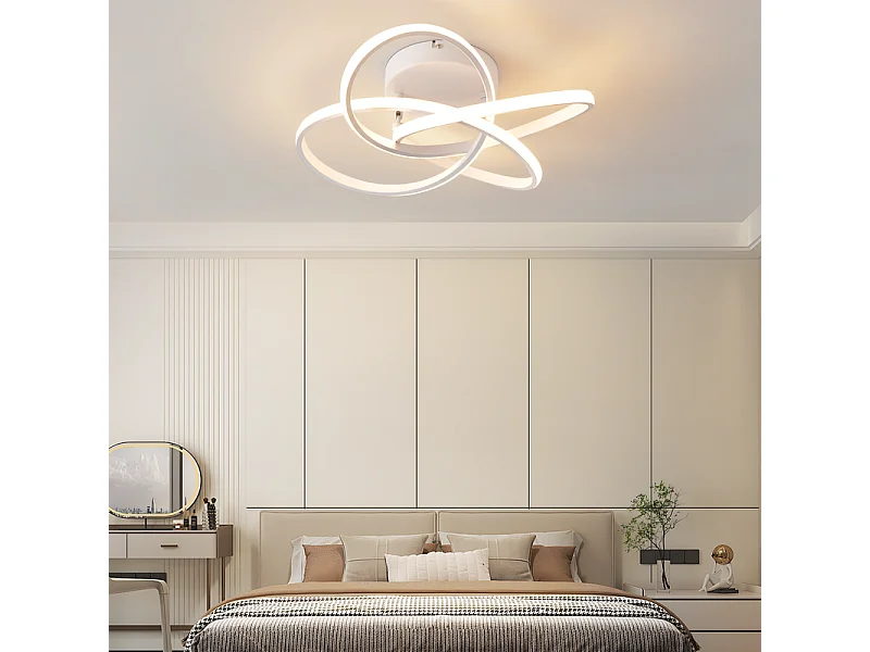 Lampa sufitowa LED NETTLIFE do sypialni – 28 W, 3000 K, ciepła biel, oświetlenie korytarza, nowoczesna lampa kuchenna, kwiat czterolistny 4736390 - obrazek 1