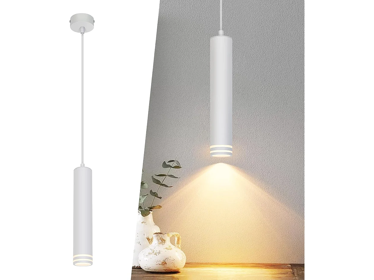 Lampa wisząca Nettlife GU10 Cylinder, 1-punktowa, nowoczesna aluminiowa lampa wisząca, regulowana wysokość 4785335 - obrazek 1