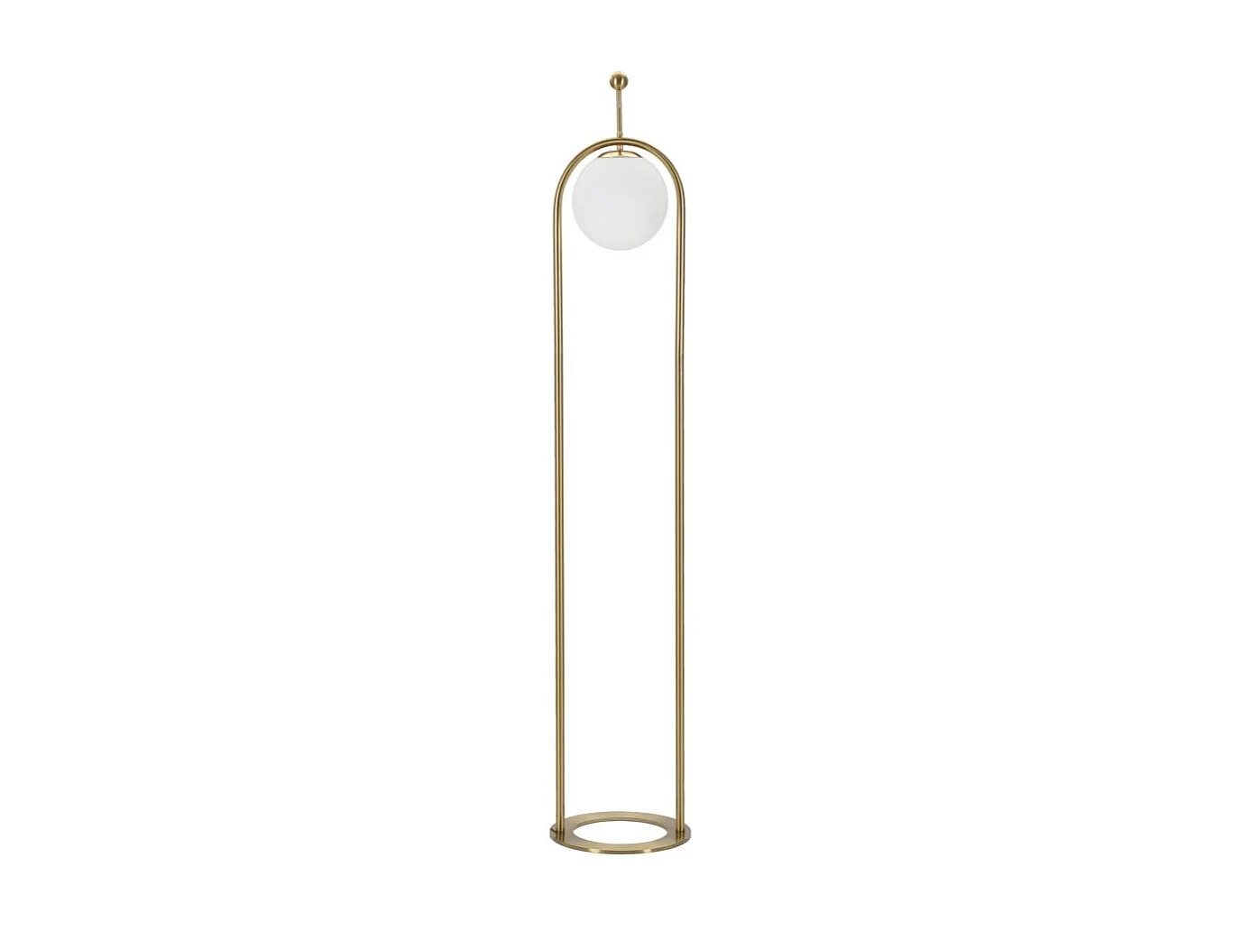 Lampa podłogowa GLAMY ARC Ø 28X168 z pozłacanego metalu z białym kloszem ze szkła 3883140 - obrazek 1
