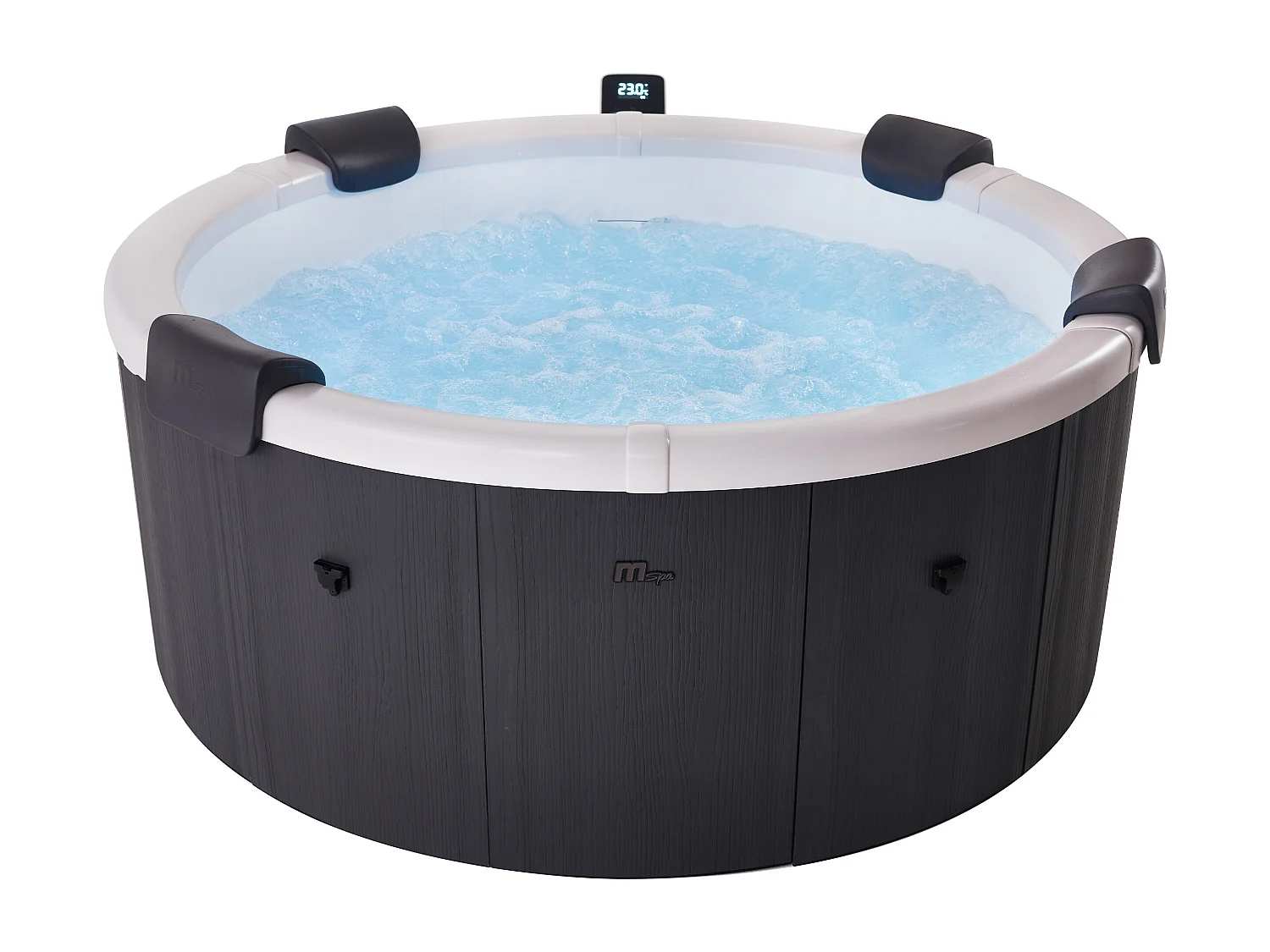 Półsztywne okrągłe spa MSpa 6-osobowe szare z akcesoriami – 138 dysz – śr. 182 cm x wys. 70 cm – LAPEKA 4362064