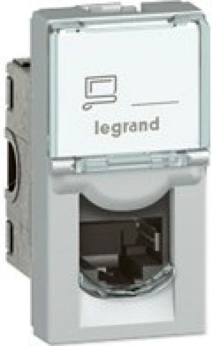 MOSAIC Gniazdo komputerowe pojedyncze RJ45 kat.6 UTP aluminium 079461 - obrazek 3