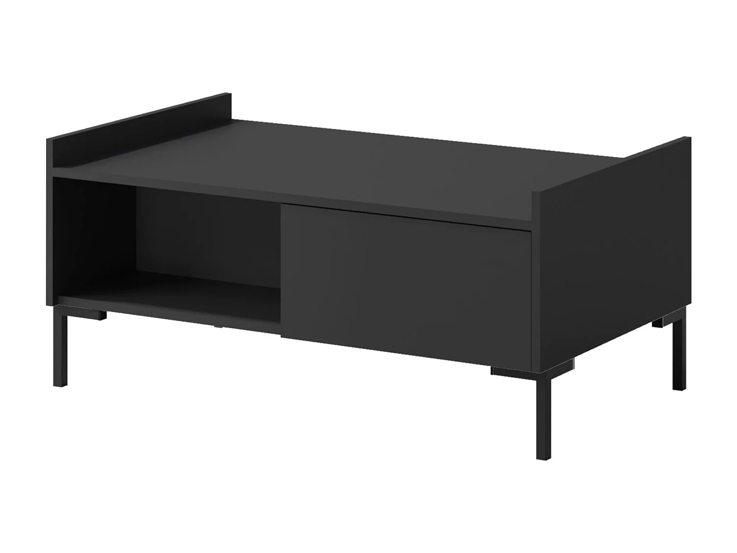 Ława prostokątna Liam 100 x 60 Czarna 4900999 - obrazek 1