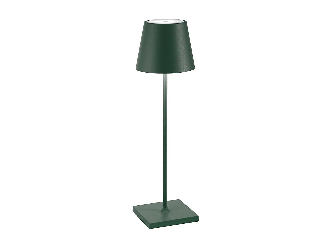 Lampa stołowa LED Zafferano Poldina Pro w kolorze ciemnozielonym, z możliwością ładowania i ściemniania, z czasem pracy na baterii do 12 godzin 4902144 - obrazek 1