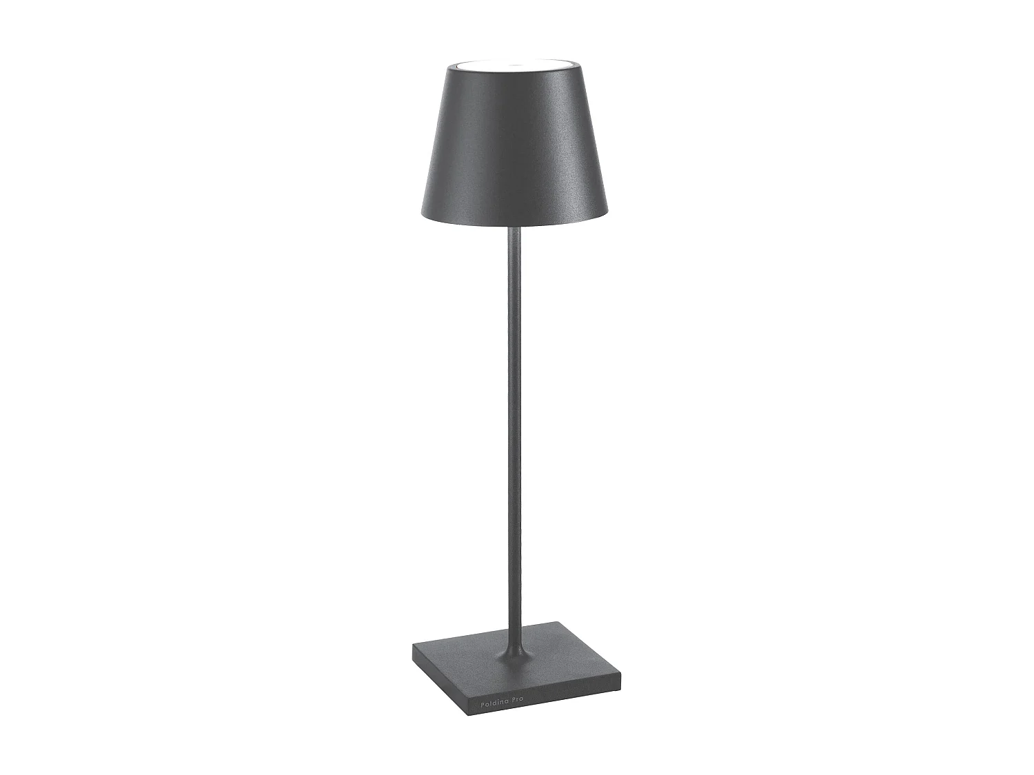 Lampa stołowa LED Zafferano Poldina Pro, ciemnoszara, akumulatorowa i ściemnialna, do 12 h pracy baterii, do użytku zewnętrznego, IP65 4902150 - obrazek 1