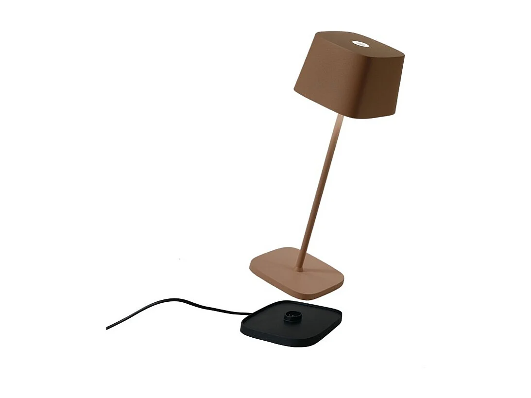 Lampa stołowa LED Zafferano Ofelia Pro Corten, ładowalna i ściemnialna - 2200-2700-3000K - maksymalna moc 9 godzin 4902174 - obrazek 1