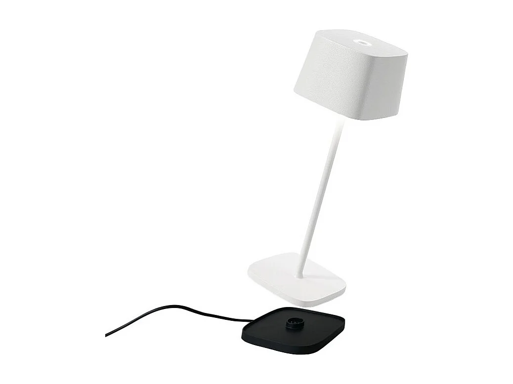 Lampa stołowa LED Zafferano Ofelia Pro White z możliwością ładowania i ściemniania - 2200-2700-3000 K - maksymalna moc 9 godz 4902182 - obrazek 1