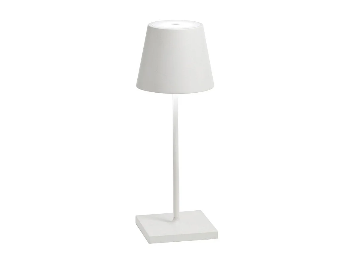 Lampa stołowa LED Zafferano Poldina Pro Mini White z możliwością ładowania i ściemniania, z czasem pracy baterii do 12 godzin 4902183 - obrazek 1