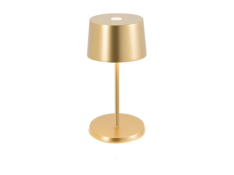 Lampa stołowa LED Zafferano Olivia Pro mini, żółte złoto, ładowalna i ściemnialna - 2200-2700-3000K, 9 godzin przy maksymalnej mocy 4902186 - obrazek 1