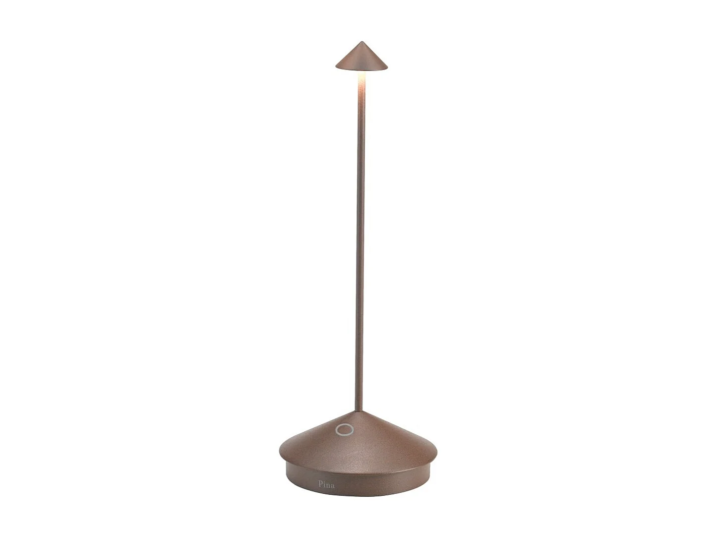 Lampa stołowa LED Pina Pro Corten, akumulatorowa i ściemnialna, bezprzewodowa, szafranowa, 2200-2700-3000 K, IP54, 12-godzinny czas pracy na baterii 4902199 - obrazek 1