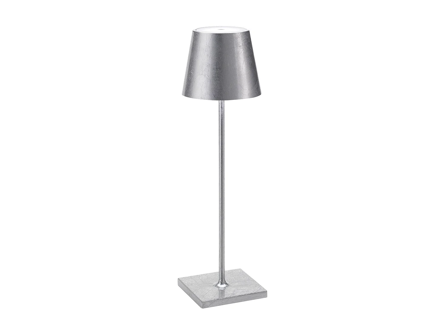 Lampa stołowa LED Zafferano Poldina Pro Silver Leaf, ładowalna i ściemnialna, z czasem pracy na baterii do 12 godzin 4902201 - obrazek 1