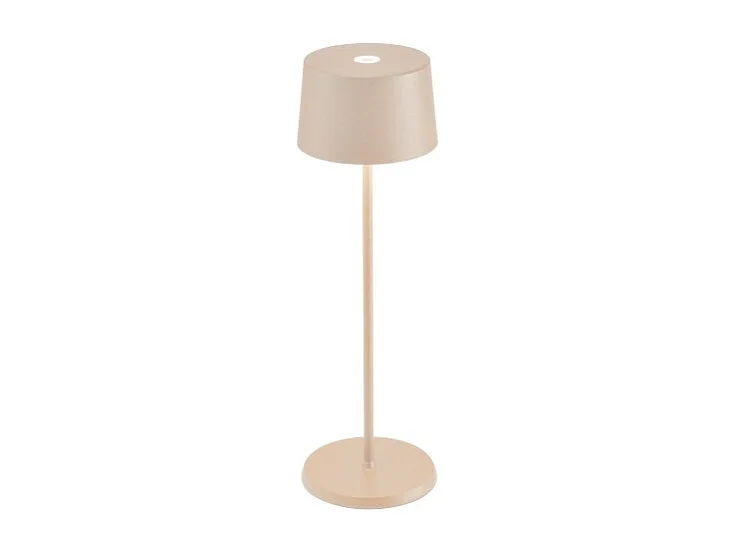 Lampa stołowa LED Zafferano Olivia Pro Sand, ładowalna i ściemnialna - 2200-2700-3000 K, 9 godz przy pełnej mocy 4902208 - obrazek 1