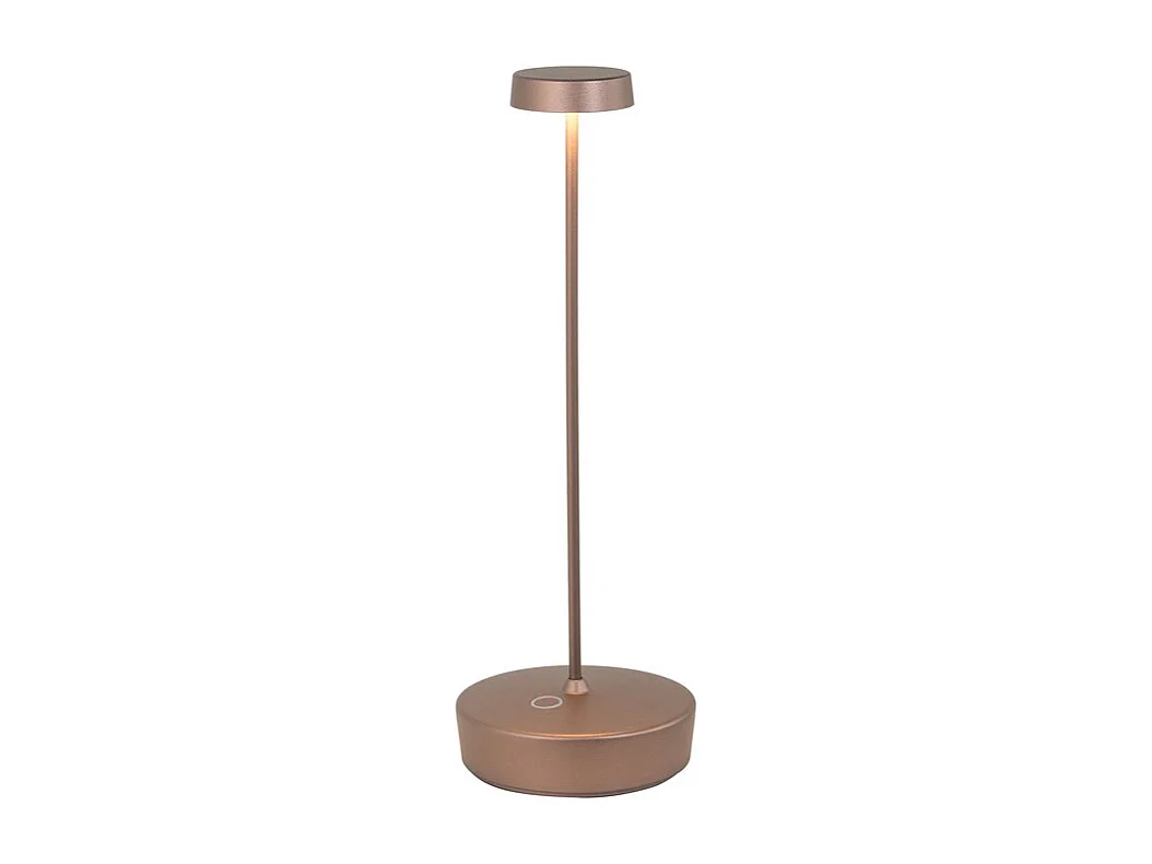 Lampa stołowa LED Zafferano Swap, matowy brąz, ładowalna i ściemnialna, 2200-2700-3000K - maksymalna moc 9 godz 4902213 - obrazek 1