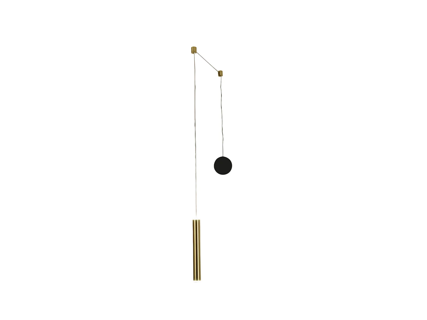 Lampa wisząca Prado Brass Decentralized – Fabas Luce – 6,5 W, ściemnialna dioda LED – montaż zdecentralizowany 4902333