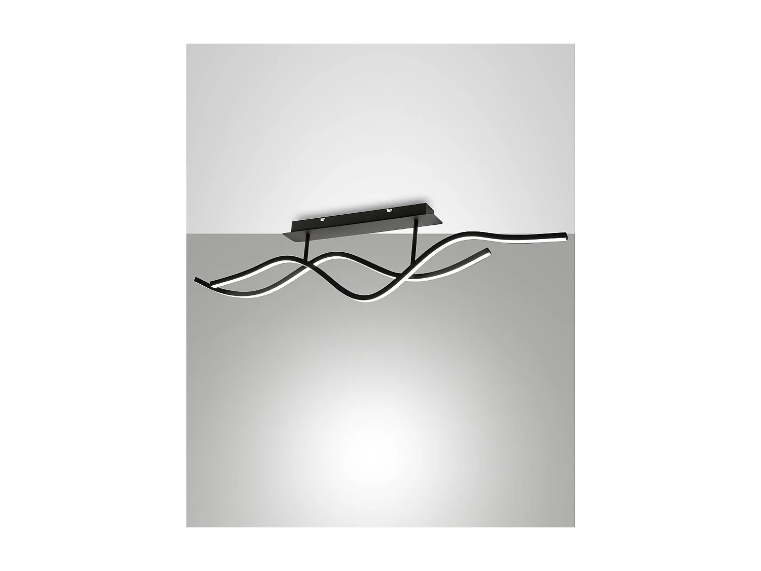 Lampa sufitowa wisząca LED Sinuo 36W, czarna, 3666-65-101 firmy Fabas Luce 4902362 - obrazek 1
