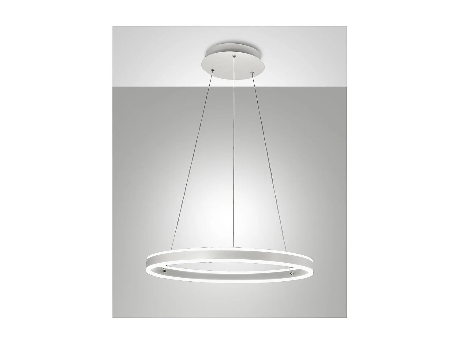 Lampa wisząca LED Palau 60W 3000K, ściemnialna, Ø60cm, biała - nowoczesny design z metalu i metakrylanu 4902365 - obrazek 1