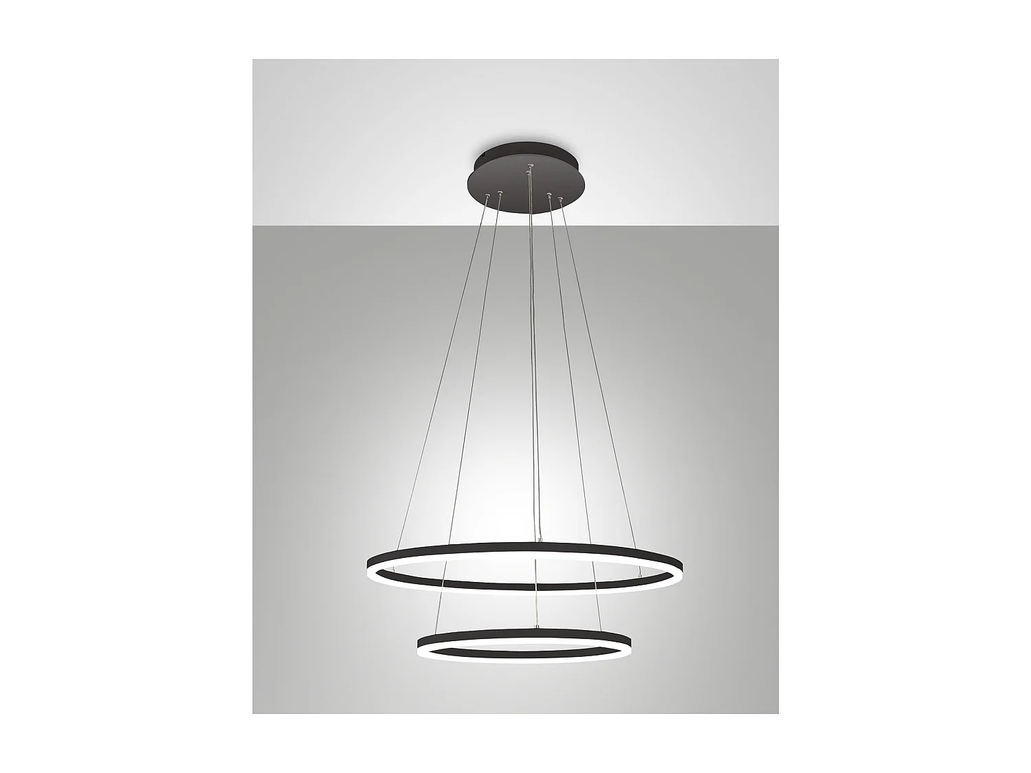 Lampa wisząca LED GIOTTO 52W czarna 3508-45-101 Fabas Luce 4902363 - obrazek 1