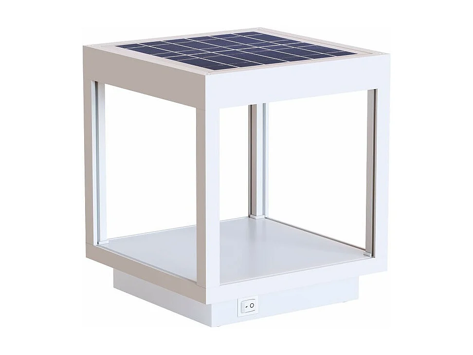 Latarnia solarna Visor 3,5 W LED na baterie, IP54, biała 3875362
