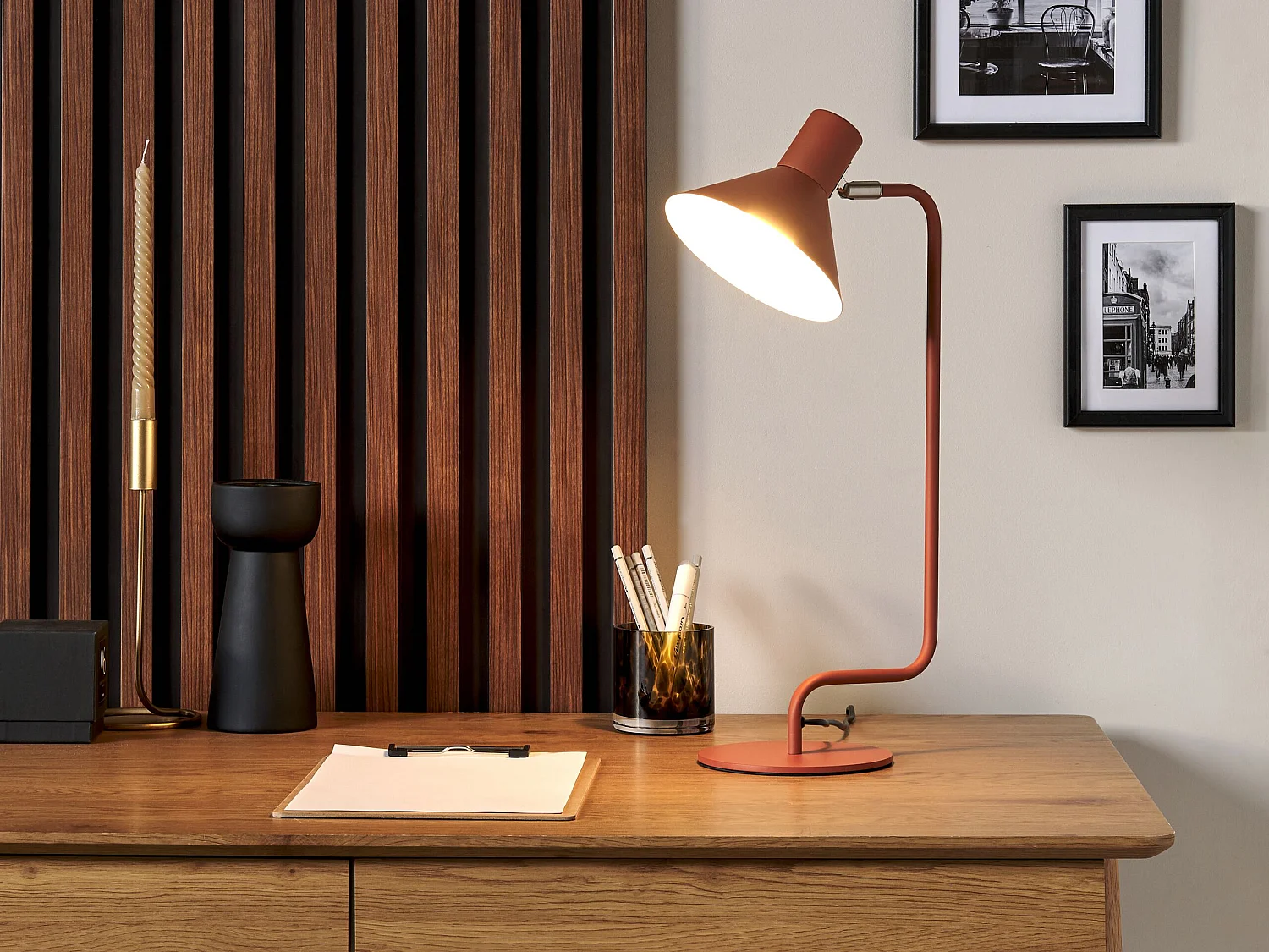 Lampa biurkowa RIMAVA Regulowana Metal Pomarańczowy 753171 - obrazek 1