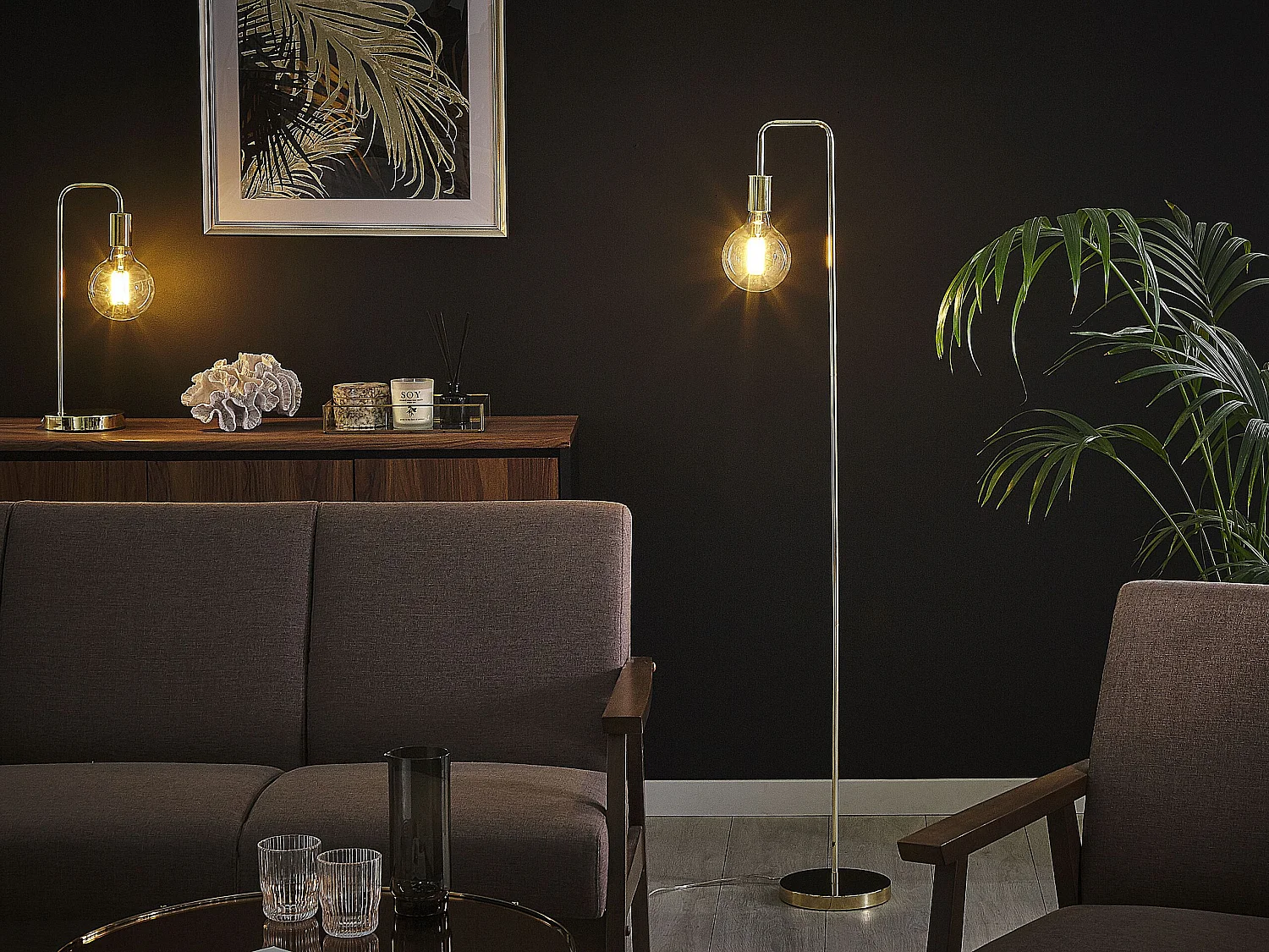 Lampa podłogowa SAVENA Metal Złoty 152009 - obrazek 1