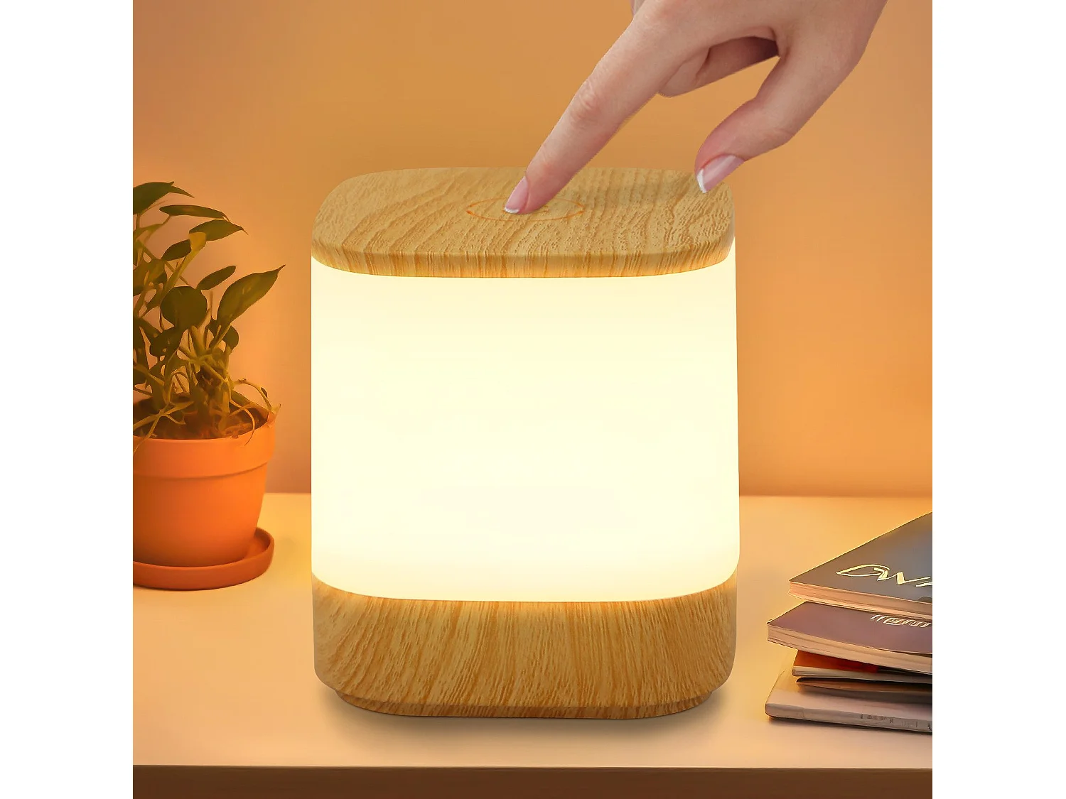 Lampa stołowa LED NETTLIFE 1800 mAh Bateria Dotykowa Ściemnialna 3000-6500 K Ładowana przez USB Z 3 Temperaturami Barwowymi i Funkcją 4168930 - obrazek 1
