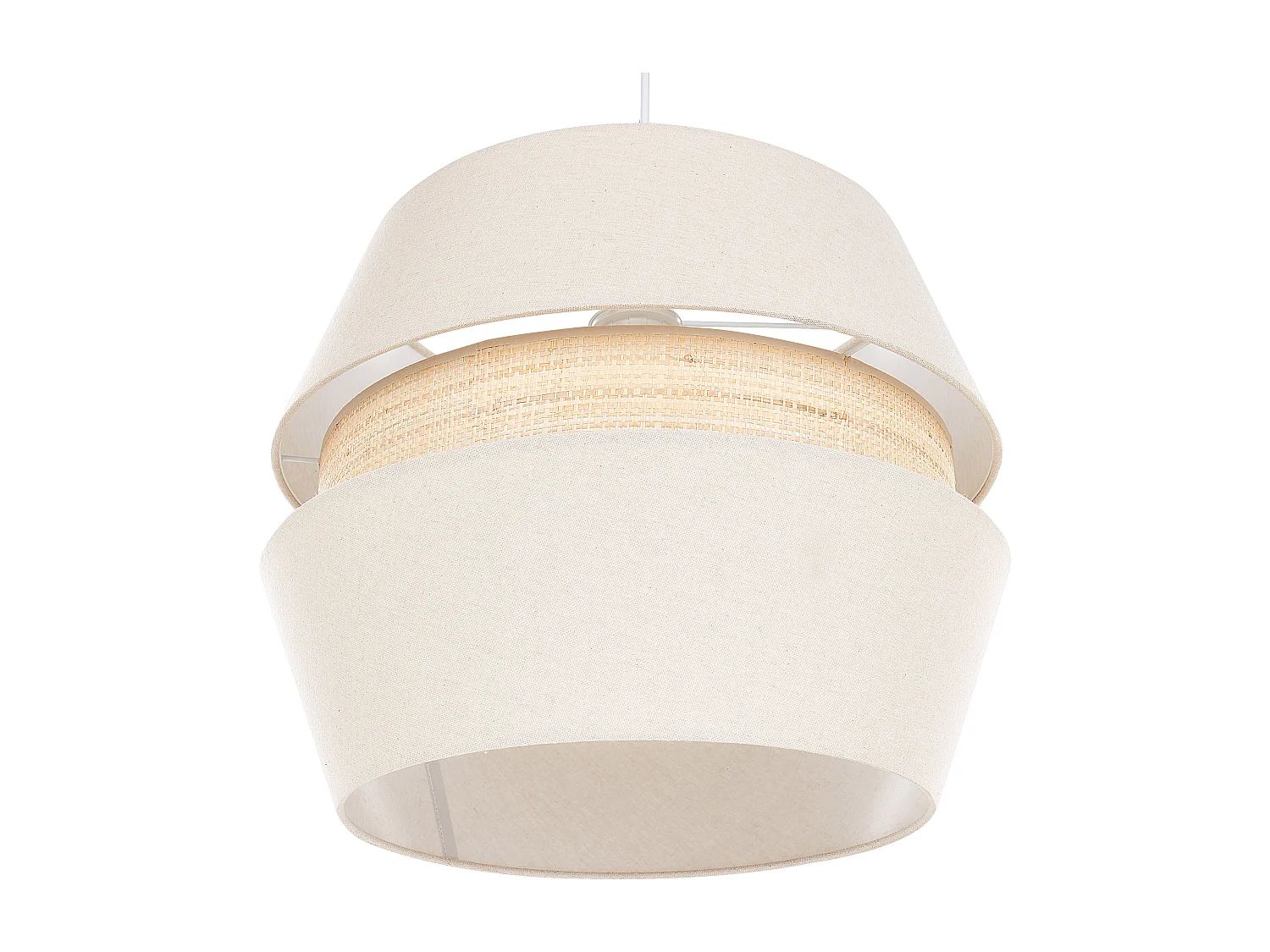 Lampa wisząca ATOYAC Len syntetyczny Beżowy 2939533 - obrazek 1