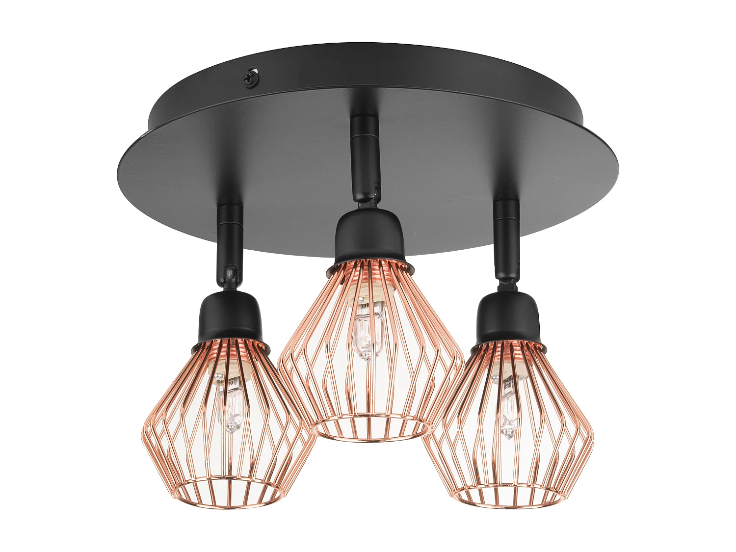 Lampa spot 3-punktowa VOLGA Regulowana Metal Czarny 151887