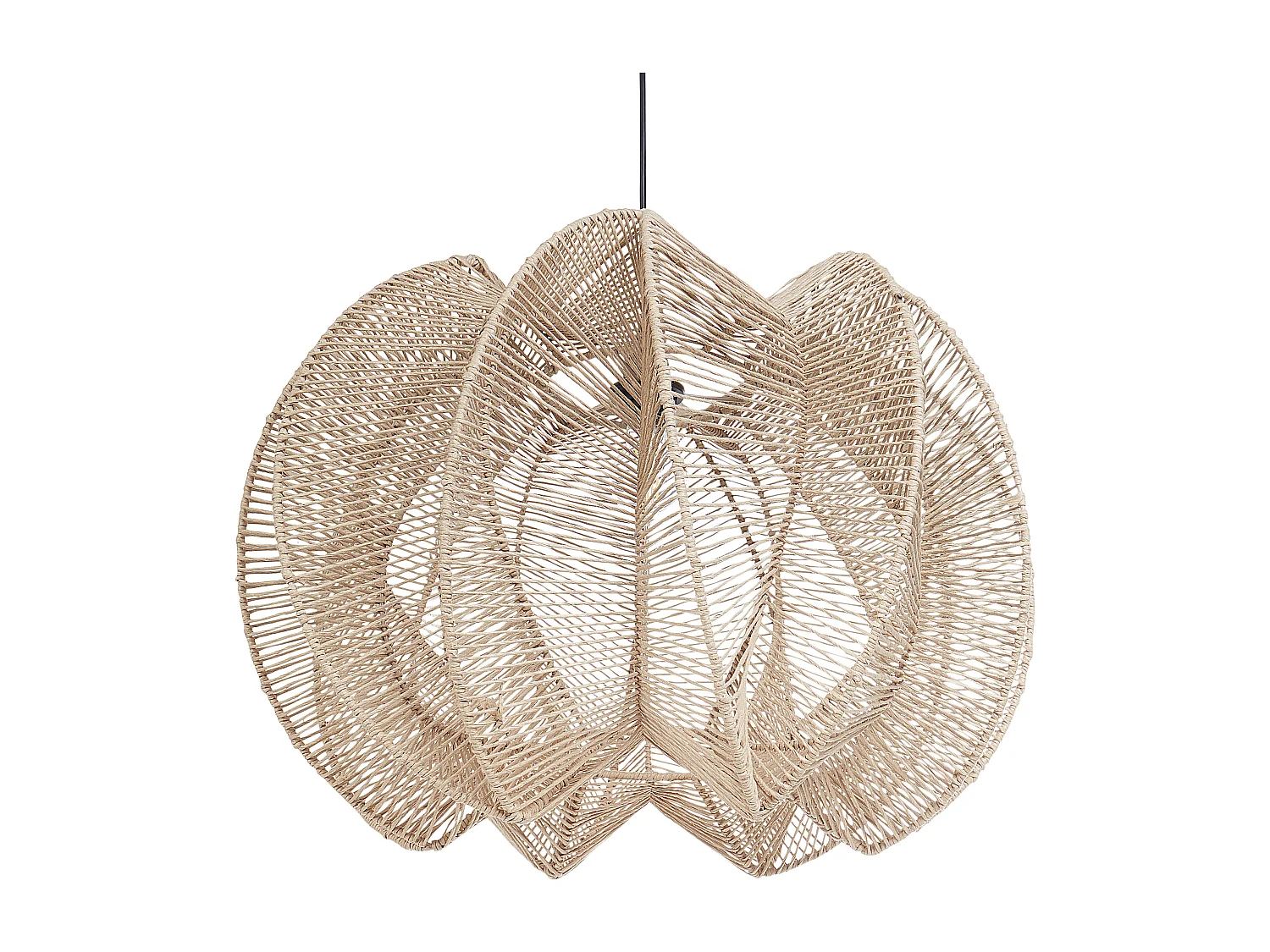 Lampa wisząca MANINGA Papierowa plecionka Jasnobrązowy 3759298 - obrazek 1