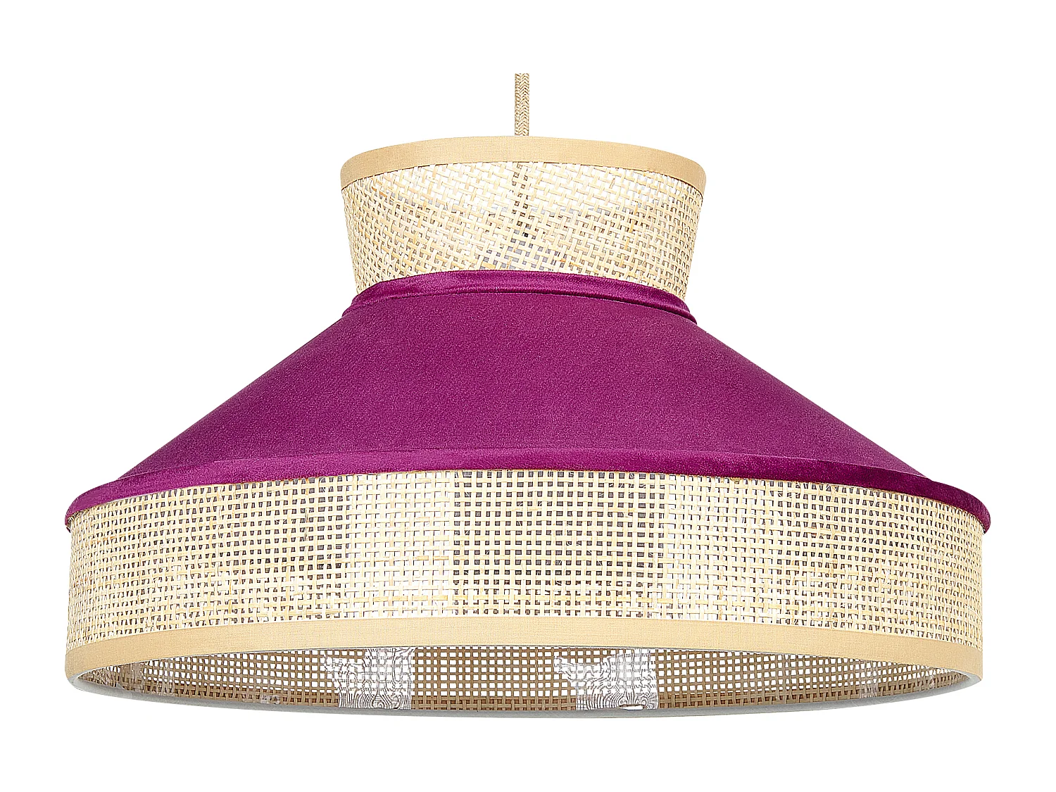 Lampa wisząca BATALI Rattan Fuksja 574783 - obrazek 1