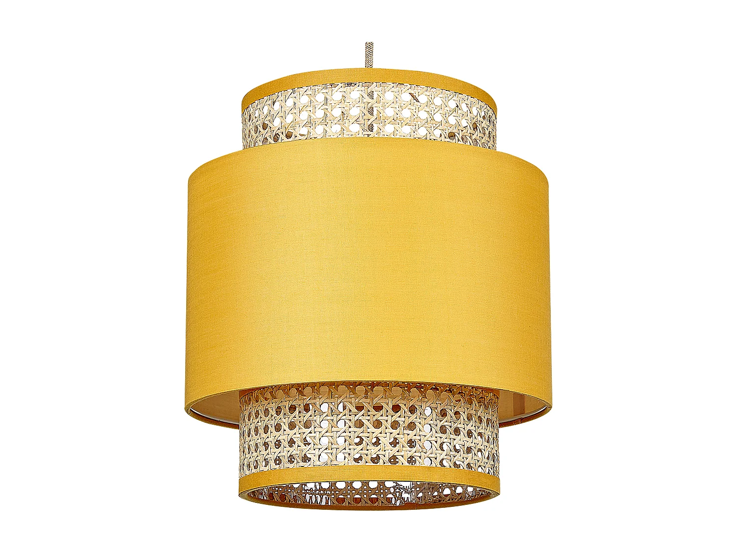Lampa wisząca BOERI Rattan Musztardowy 574781