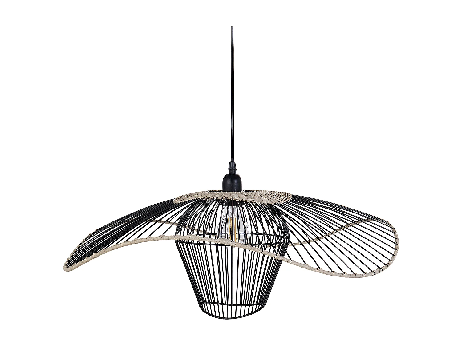 Lampa wisząca LUNGA Metal Czarny 3189397 - obrazek 1