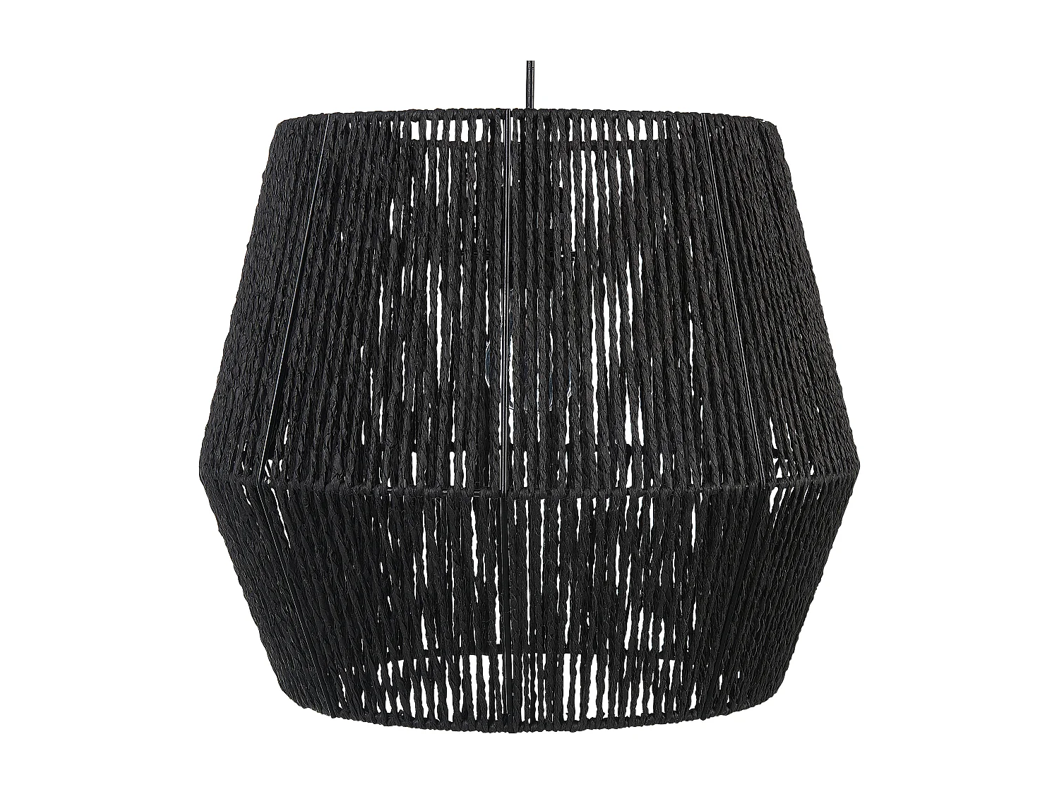 Lampa wisząca GWERU Papierowa plecionka Czarny 532733 - obrazek 1