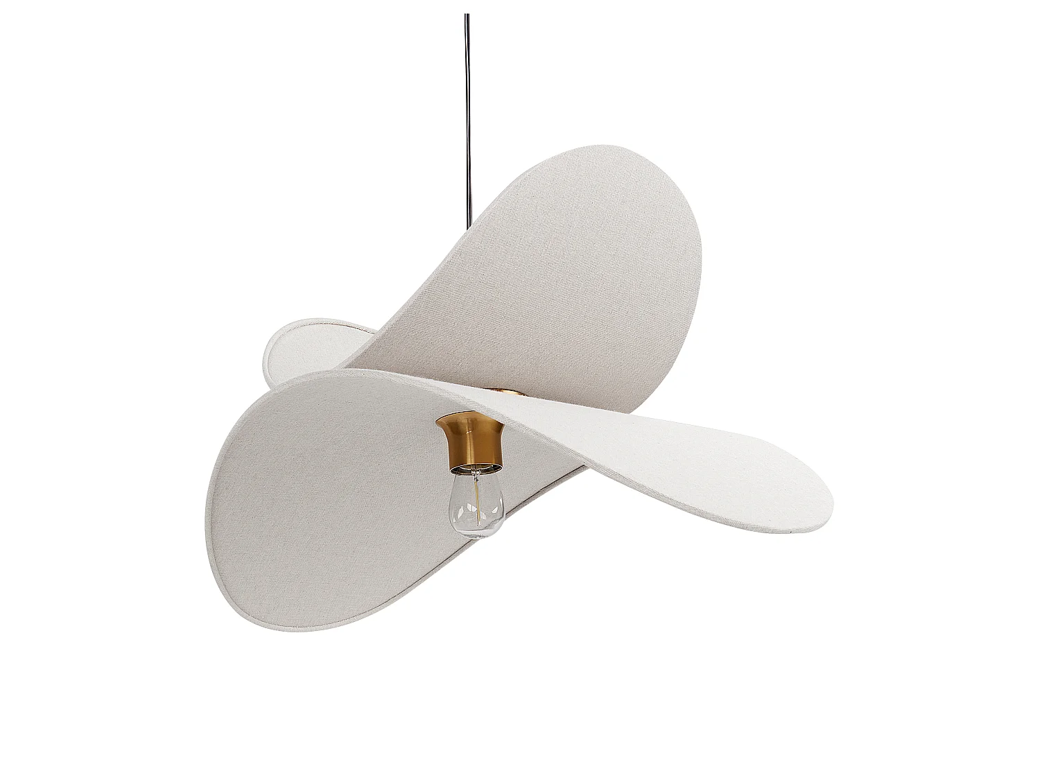 Lampa wisząca MASCOTA Len syntetyczny Jasnoszary 4044600 - obrazek 1