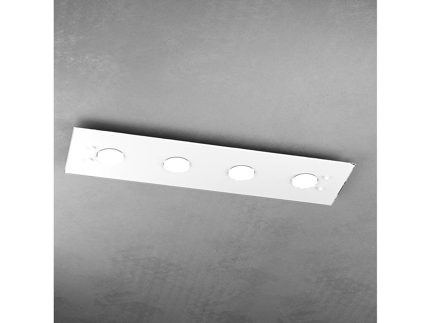 Lampa sufitowa prostokątna Toplight Path 4-punktowa z oprawką GX53, biała rama, nowoczesny design 80x20x3 cm 4139024 - obrazek 1
