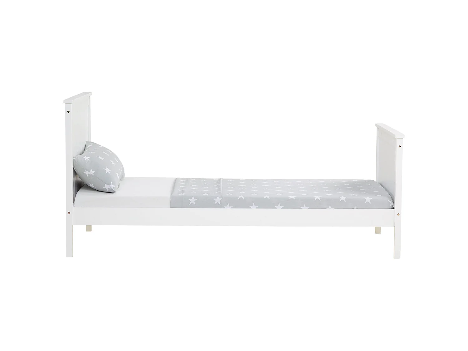 Łóżko pojedyncze 98x208 cm, białe, w stylu shaker 4644341 - obrazek 1