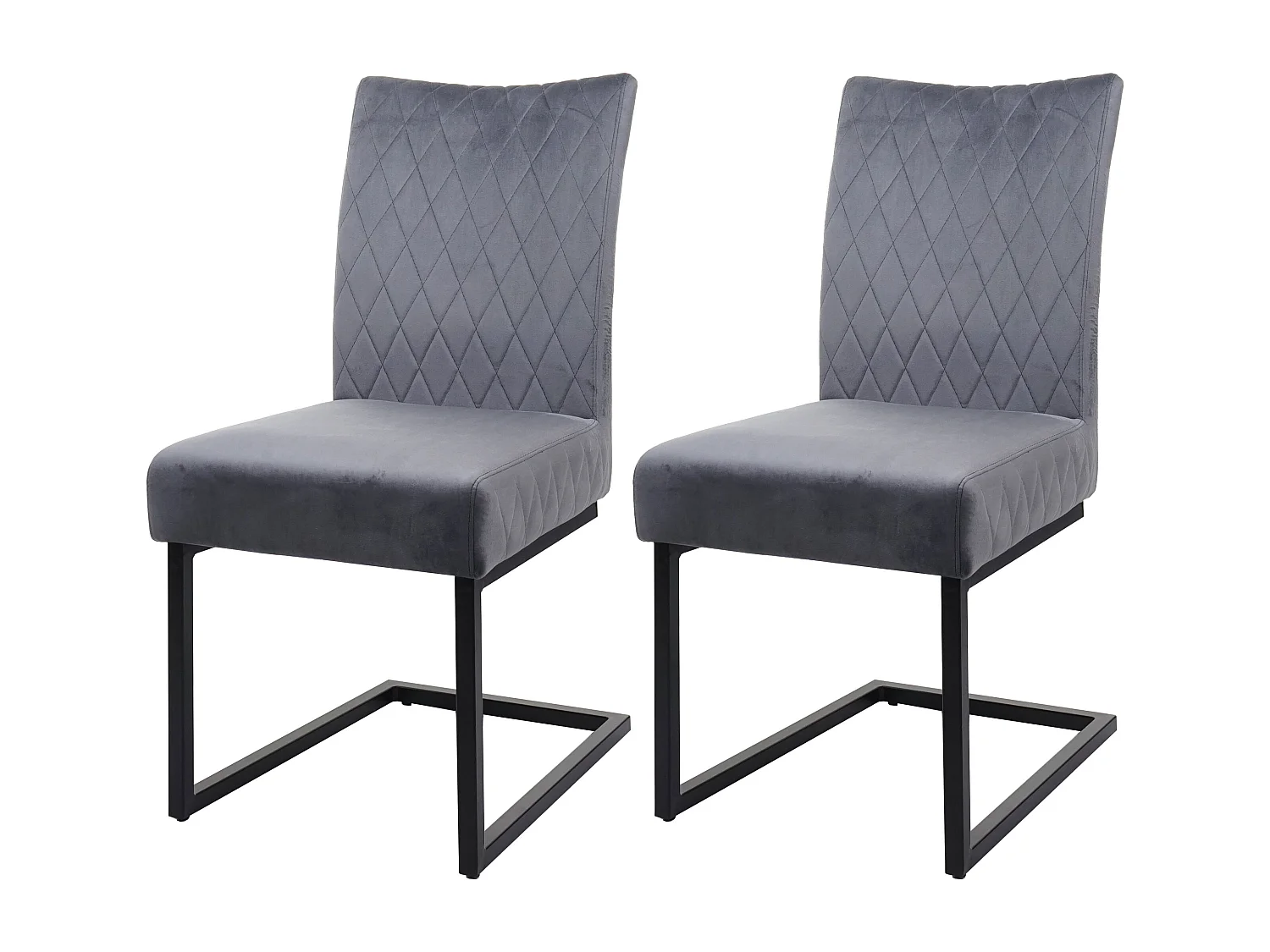 Krzesło wspornikowe MCW-L15 (zestaw 2 sztuk), ciemnoszary 4630949 - obrazek 1